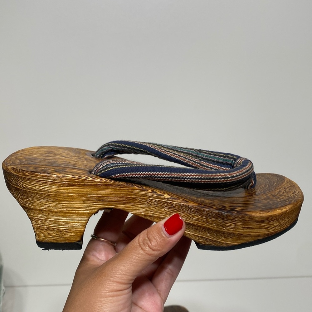 Traditional Japanese Wooden Yukata Geta Sandals